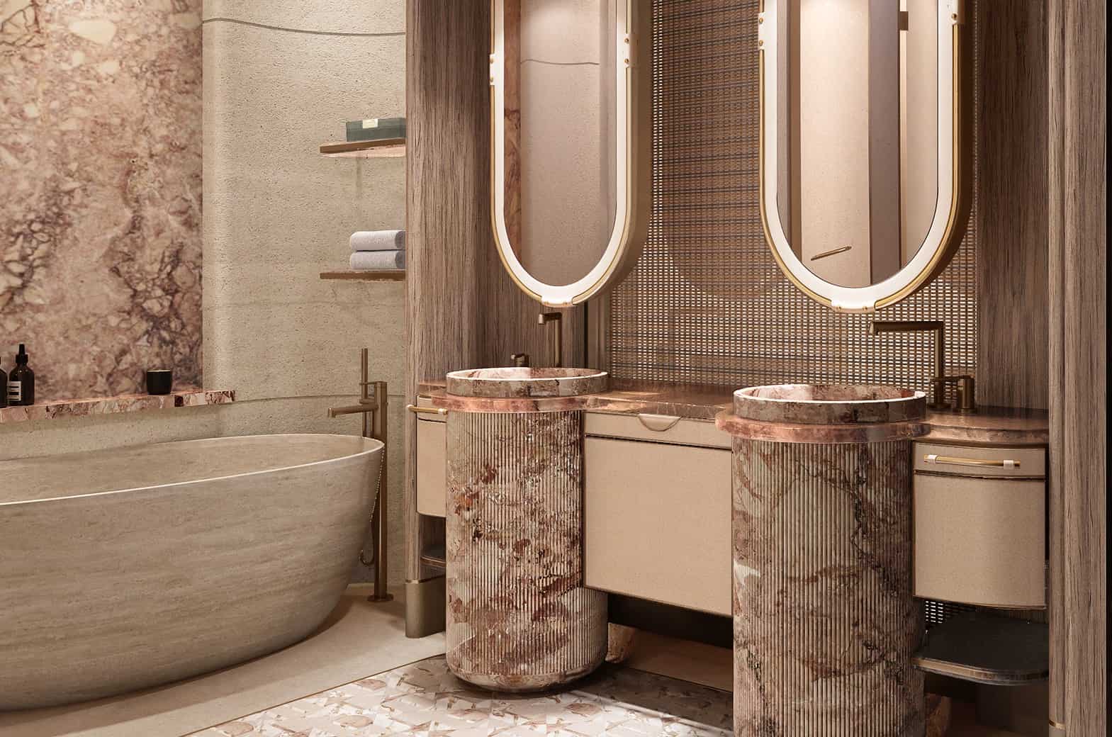 Luxury interior of Jumeirah Residences featuring modern finishes and floor‑to‑ceiling windows