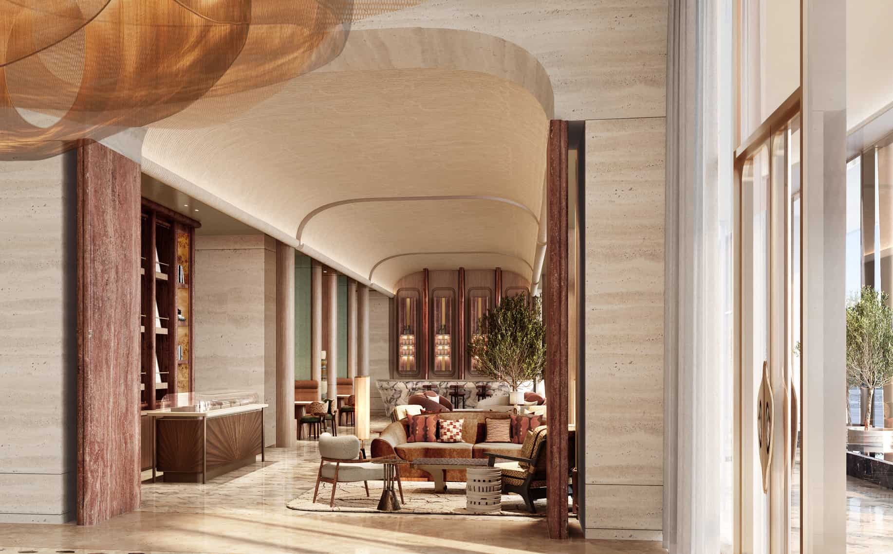 Premium apartment interior showcasing refined materials and contemporary design elements